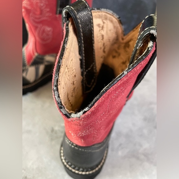 Original Ariat Fatbaby Patchwork Boots Artist Series 6.5B - Picture 13 of 15